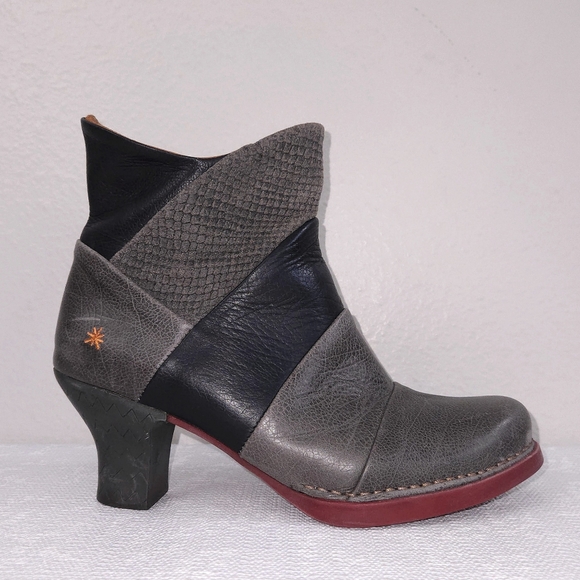 ART Company Patchwork Leather Heeled Booties - Picture 2 of 9